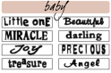 JRS - Preinked Stampers - Baby