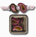 MR - Paisley Ribbon slides - Pink Sophisticates