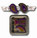 MR - Paisley Ribbon slides - Purple Sophisticate