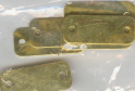 Metall tags - messingfargede avlange