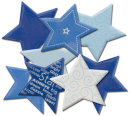 bold shaped brads - be blue