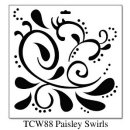 cw stensil - paisley swirls