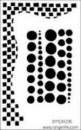 tcw - dylusions stencil - chequered dots  9 x 12