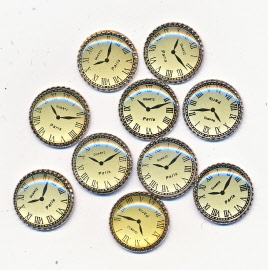 watch face with gold trim