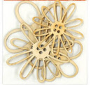wood flourish button blooms